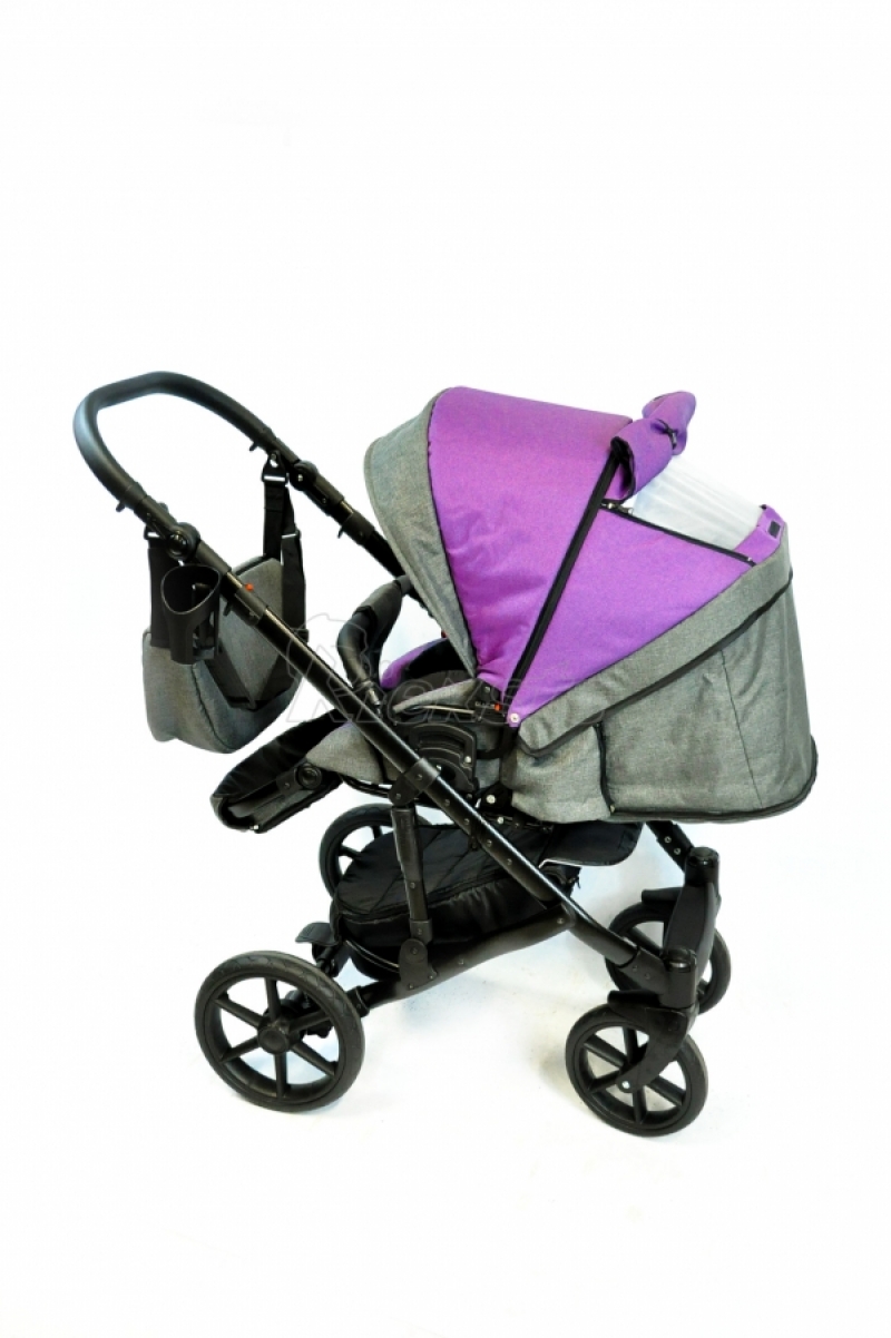 bērnu rati 2in1/3in1 FIRKON Vesta Violet color audums
