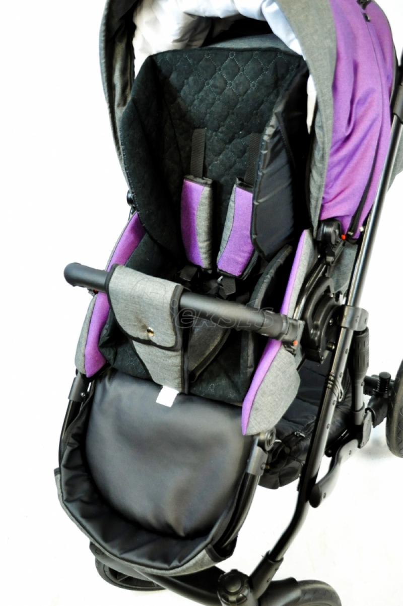 bērnu rati 2in1/3in1 FIRKON Vesta Violet color audums