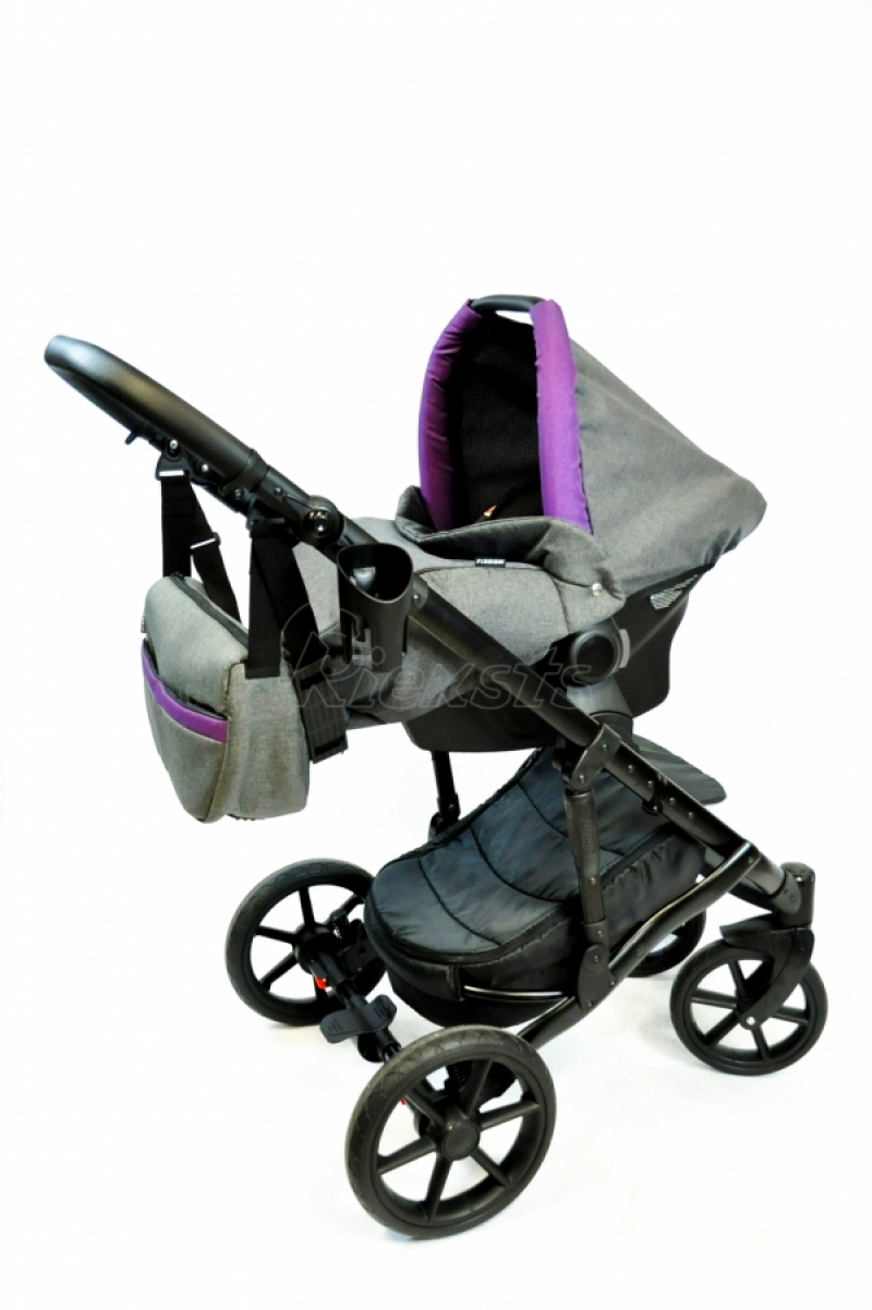 bērnu rati 2in1/3in1 FIRKON Vesta Violet color audums