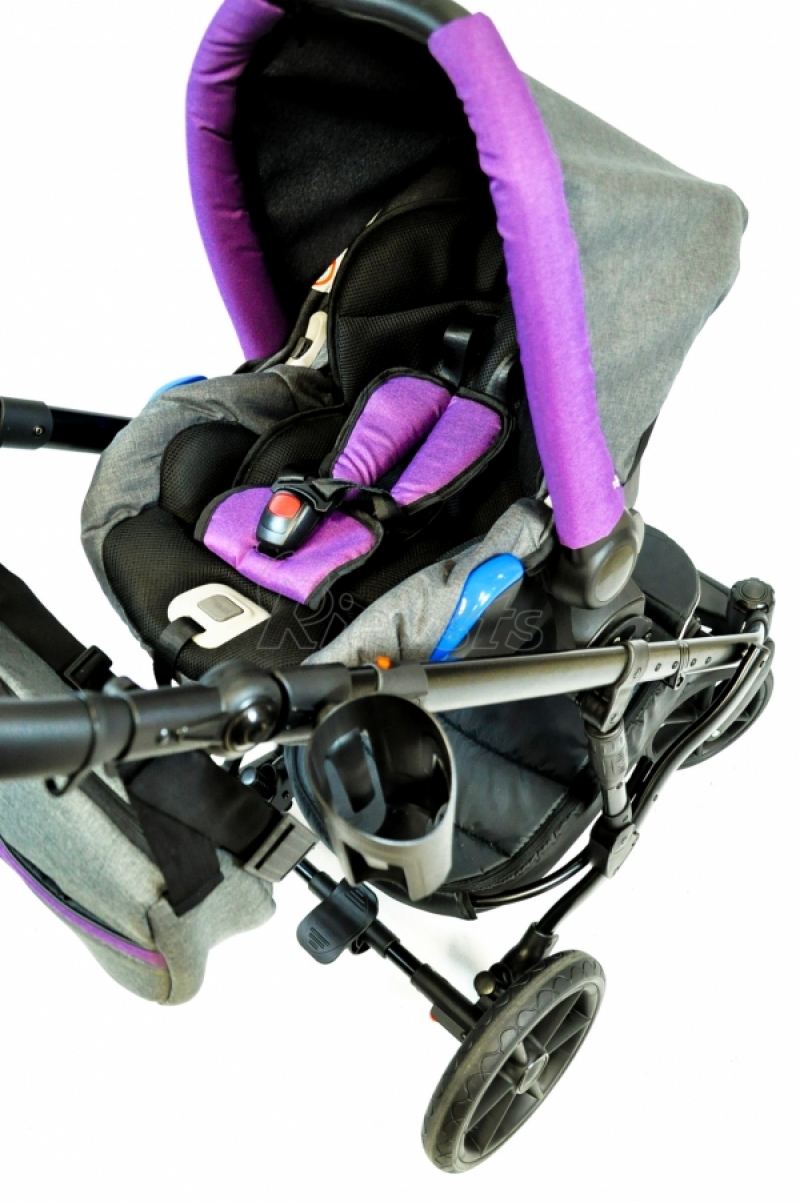 bērnu rati 2in1/3in1 FIRKON Vesta Violet color audums