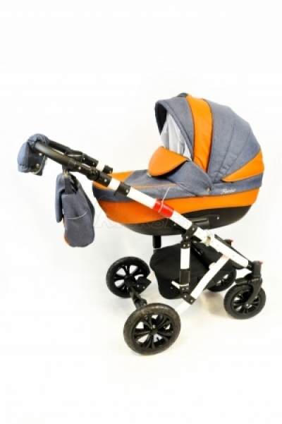 bērnu rati 2in1/3in1 Florencija orange/blue