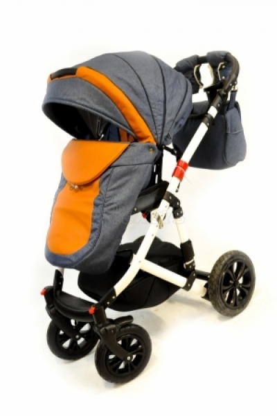 bērnu rati 2in1/3in1 Florencija orange/blue