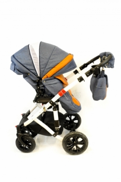 bērnu rati 2in1/3in1 Florencija orange/blue