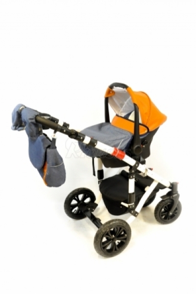 bērnu rati 2in1/3in1 Florencija orange/blue