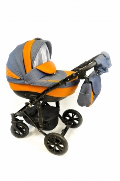 bērnu rati 2in1/3in1 Florencija orange/blue