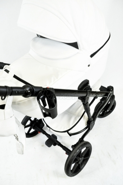 bērnu rati 2in1/3in1 Mikrus Bianco eco leather