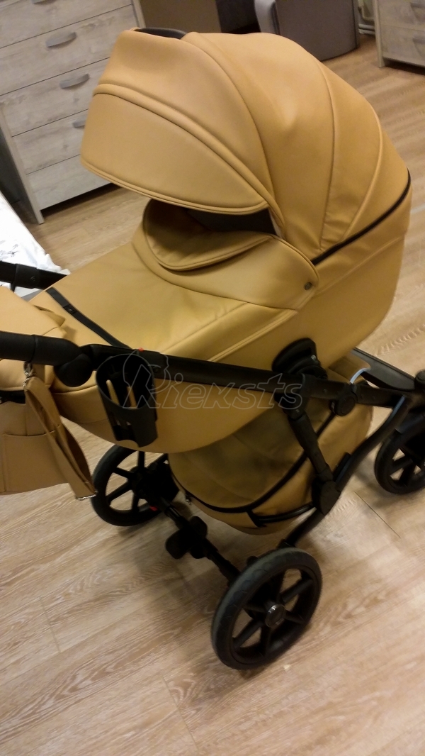 bērnu rati 2in1/3in1 Mikrus Beige eco leather