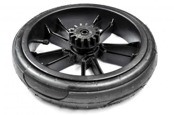 bērnu ratu ritenis 12'' collas plastikāta, riepa melna Tako, Firkon, Lonex, Baby-Merc, Roan un citi, AIR / NOT AIR