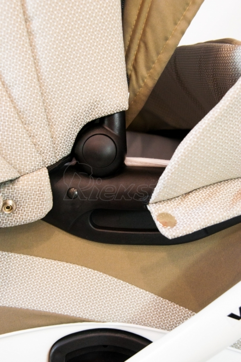 bērnu rati 2in1/3in1 FIRKON Vesta beige textile bēšs audums