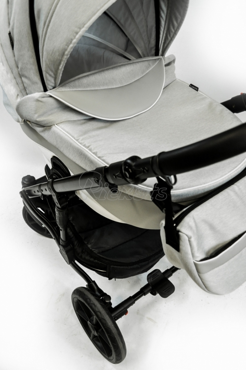 bērnu rati 2in1/3in1 FIRKON Leatherette grey eco