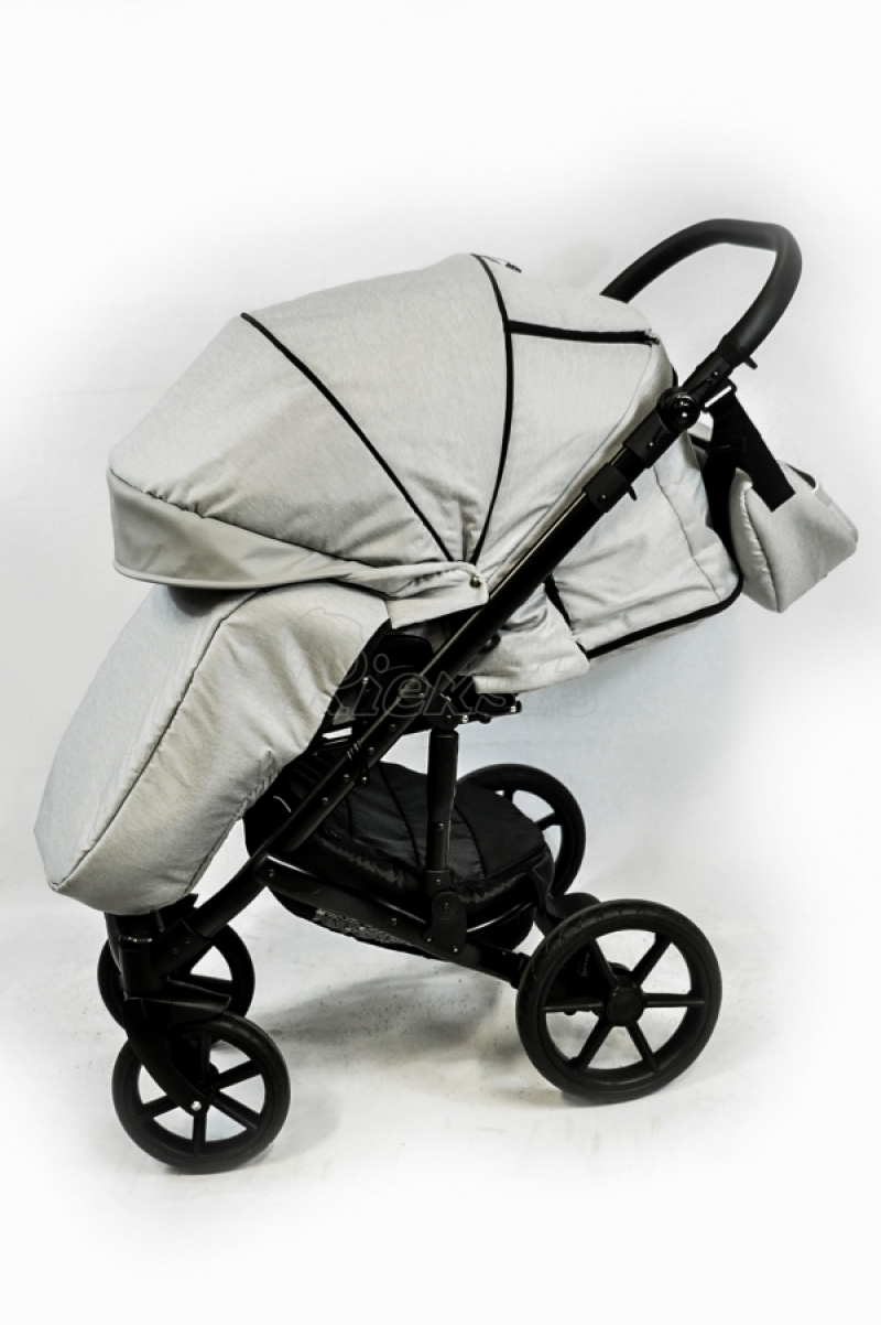 bērnu rati 2in1/3in1 FIRKON Leatherette grey eco