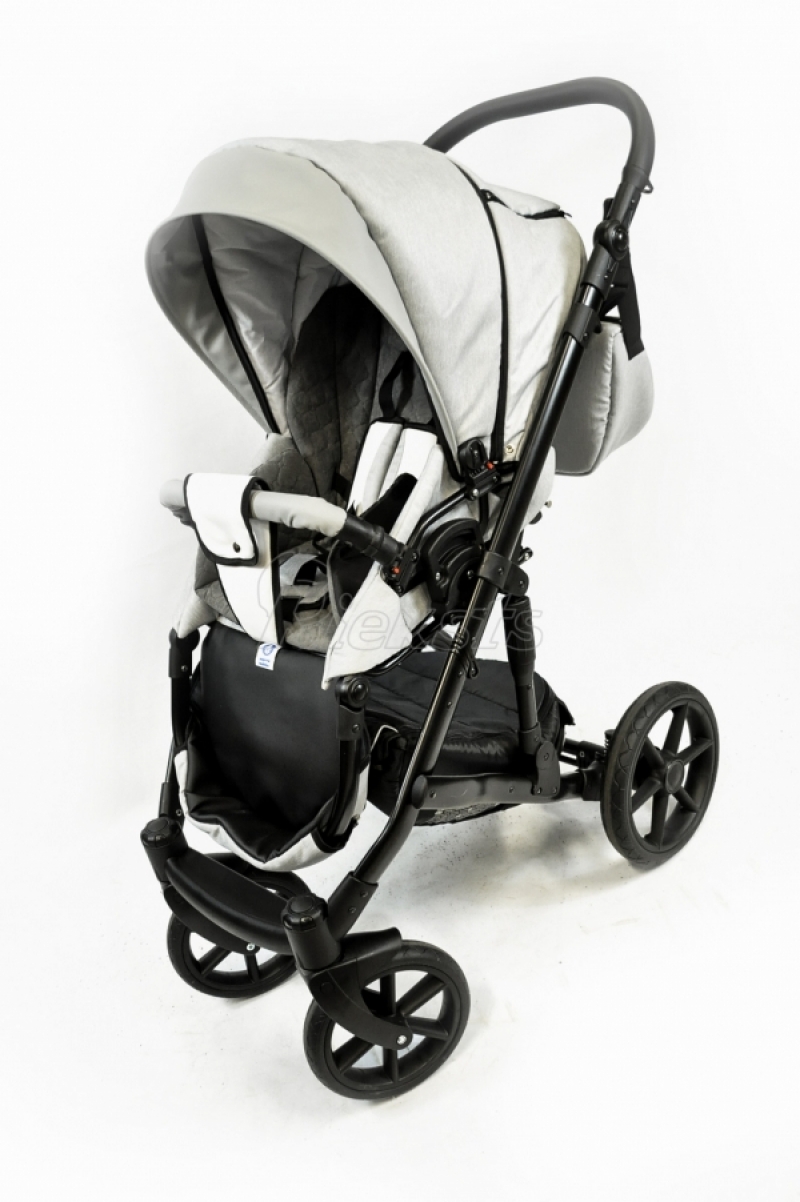 bērnu rati 2in1/3in1 FIRKON Leatherette grey eco