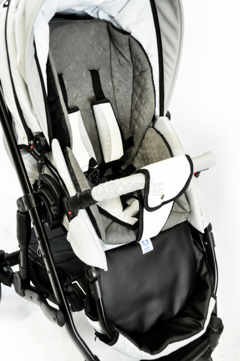 bērnu rati 2in1/3in1 FIRKON Leatherette grey eco