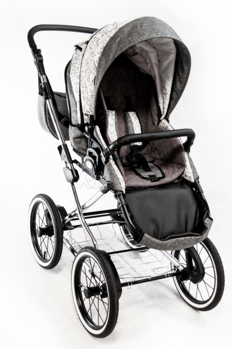 bērnu rati 2in1/3in1 FIRKON Vesta color 22 Classic pelēks audums