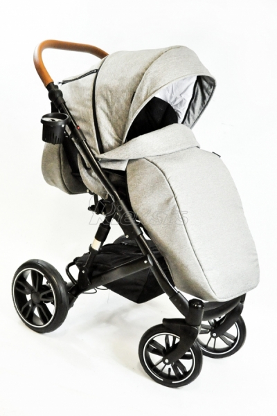 bērnu rati 2in1/3in1 FIRKON Vesta Luxe color 31 pelēkais audums