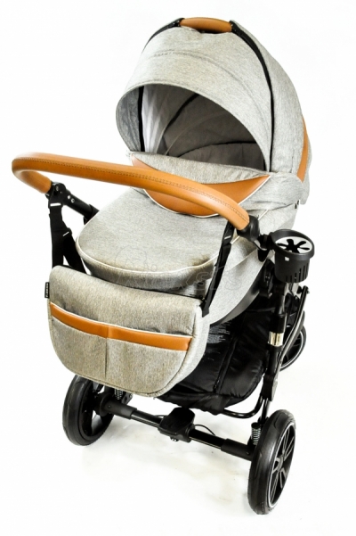 bērnu rati 2in1/3in1 FIRKON Vesta Luxe color 31 pelēkais audums
