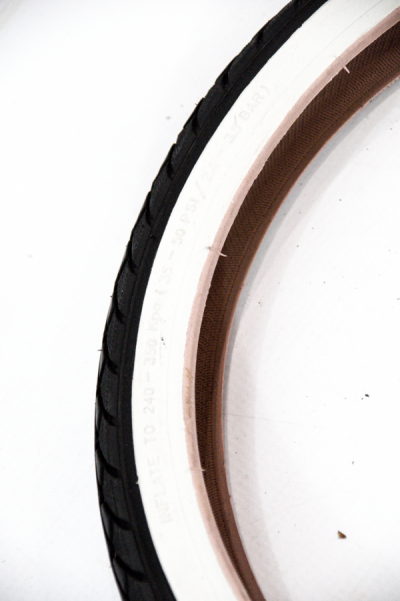 bērnu ratu riepa 14 x 1 3/8 x 1 5/8 (44-288) RETRO white/black