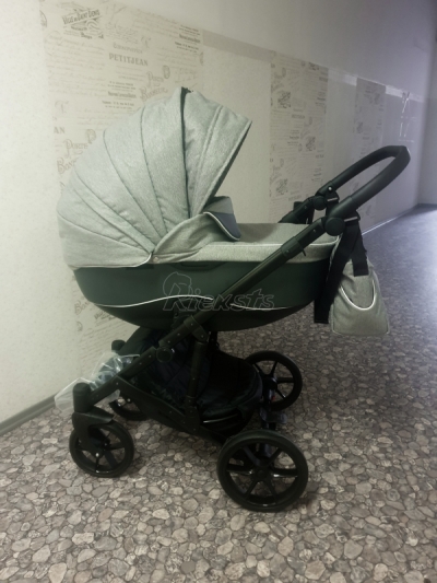 bērnu rati 2in1/3in1 FIRKON Leatherette black eco
