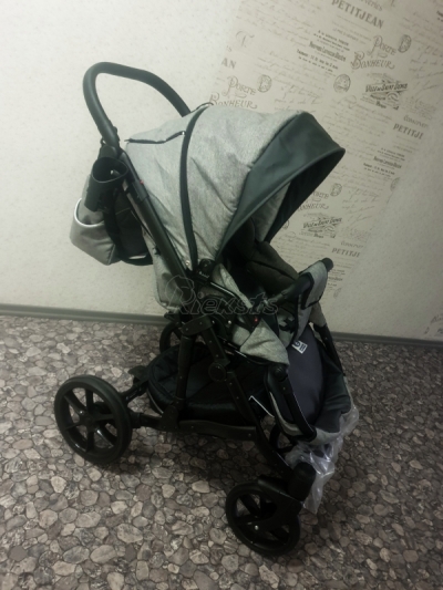 bērnu rati 2in1/3in1 FIRKON Leatherette black eco