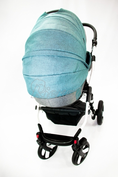 bērnu rati 2in1/3in1 FIRKON Vesta Turquoise color audums