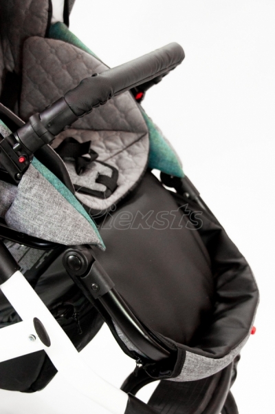 bērnu rati 2in1/3in1 FIRKON Vesta Turquoise color audums