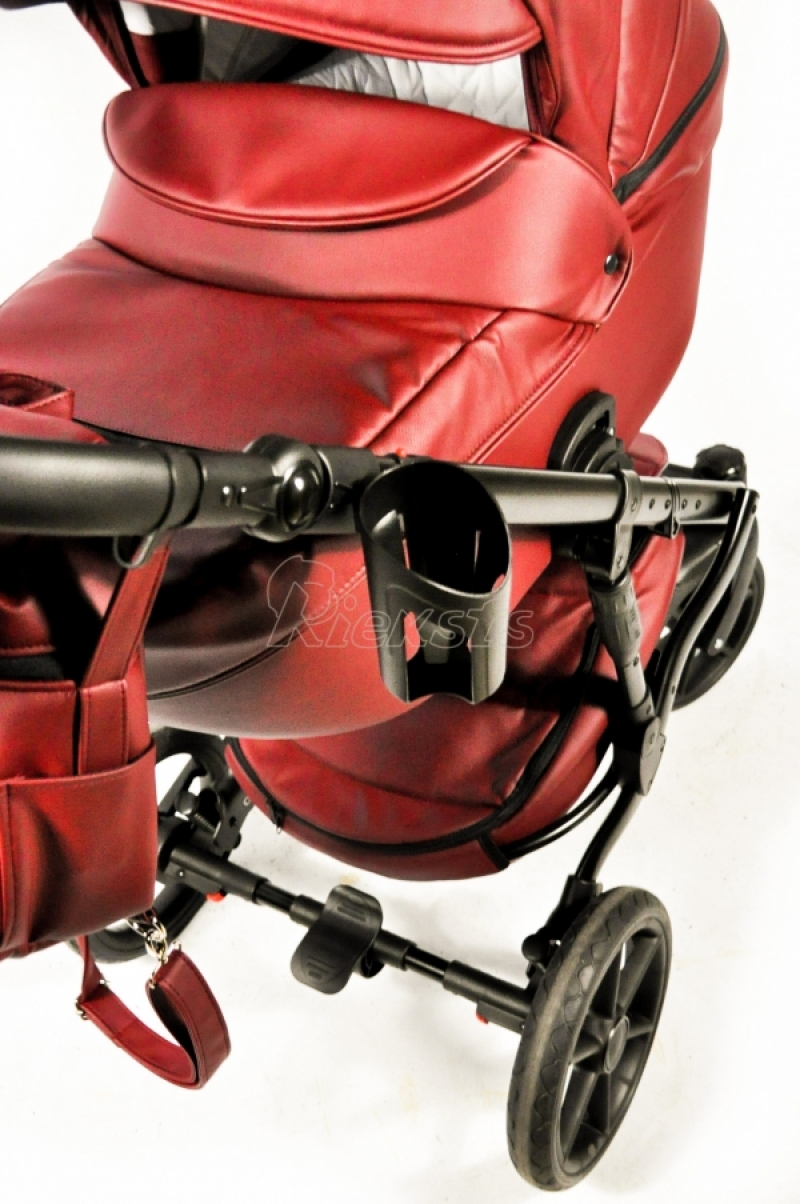bērnu rati 2in1/3in1 Mikrus Bordo eko āda