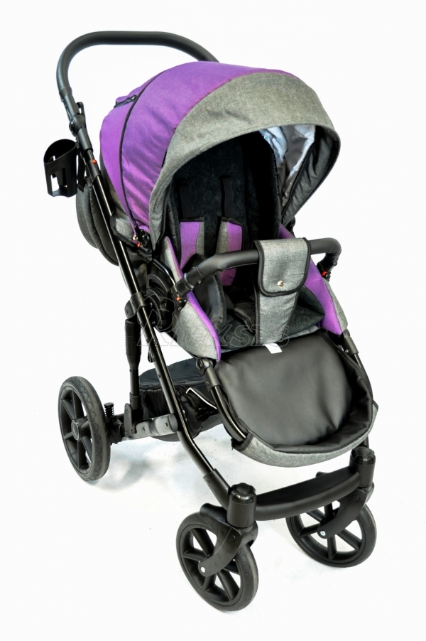 bērnu rati 2in1/3in1 FIRKON Vesta Violet color audums