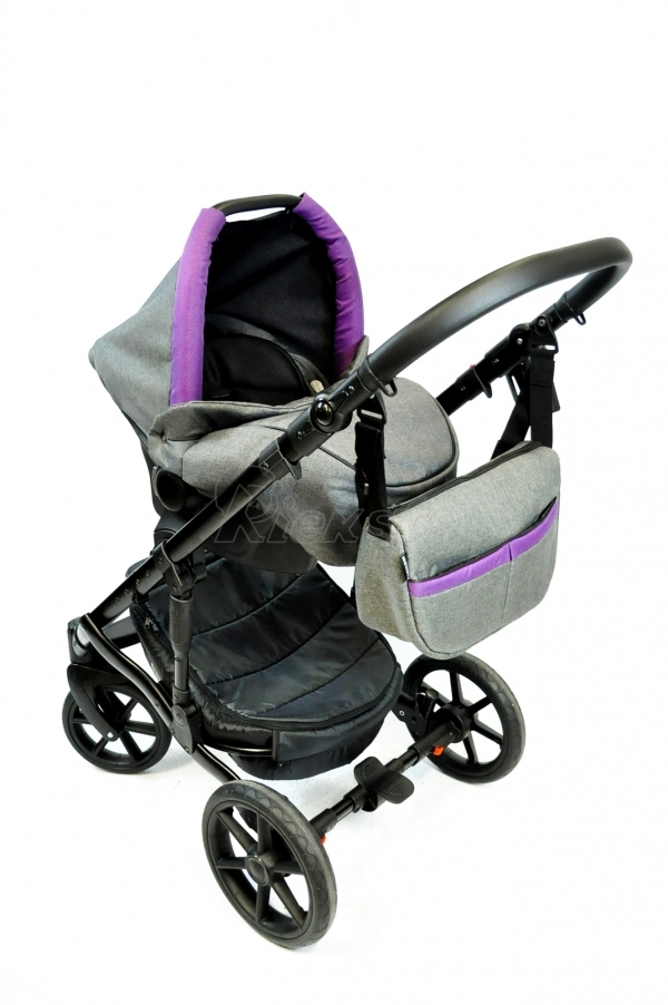 bērnu rati 2in1/3in1 FIRKON Vesta Violet color audums