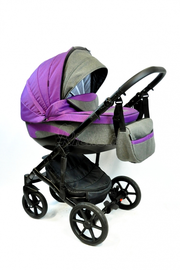 bērnu rati 2in1/3in1 FIRKON Vesta Violet color audums