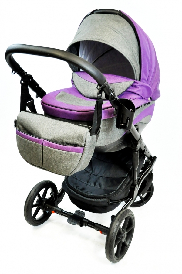 bērnu rati 2in1/3in1 FIRKON Vesta Violet color audums