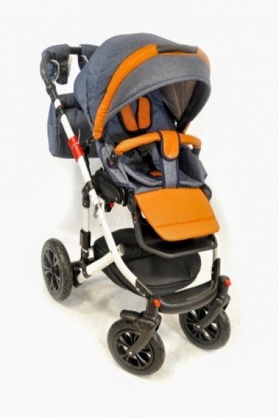 bērnu rati 2in1/3in1 Florencija orange/blue