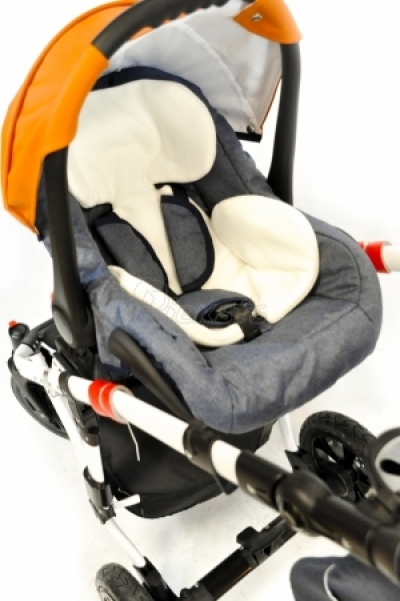 bērnu rati 2in1/3in1 Florencija orange/blue