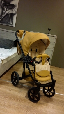 bērnu rati 2in1/3in1 Mikrus Beige eco leather