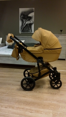 bērnu rati 2in1/3in1 Mikrus Beige eco leather
