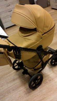 bērnu rati 2in1/3in1 Mikrus Beige eco leather