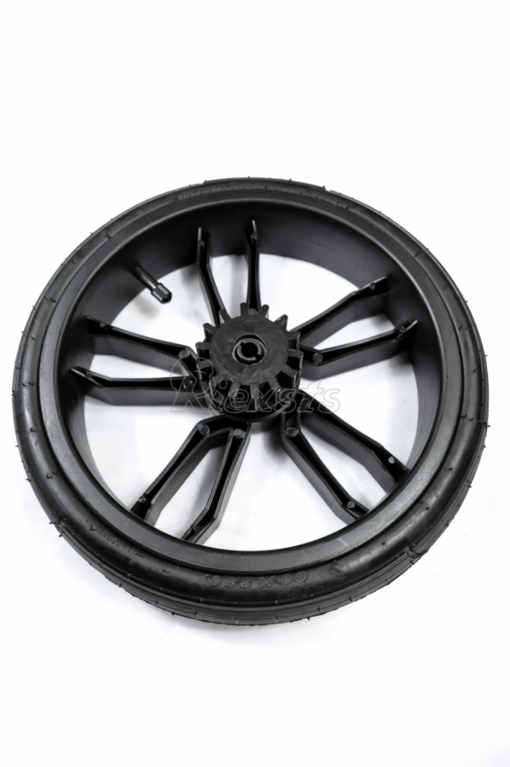 bērnu ratu ritenis 12'' collas plastikāta, riepa melna Tako, Firkon, Lonex, Baby-Merc, Roan un citi, AIR / NOT AIR