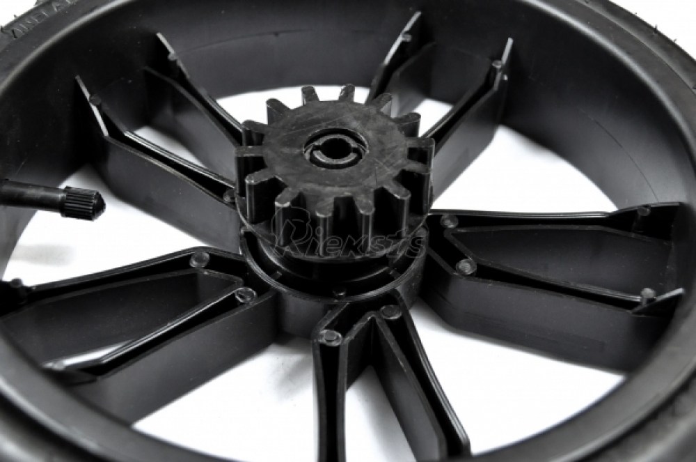 bērnu ratu ritenis 12'' collas plastikāta, riepa melna Tako, Firkon, Lonex, Baby-Merc, Roan un citi, AIR / NOT AIR