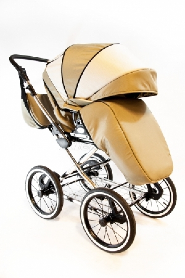 bērnu rati 2in1/3in1 FIRKON Vesta beige textile bēšs audums