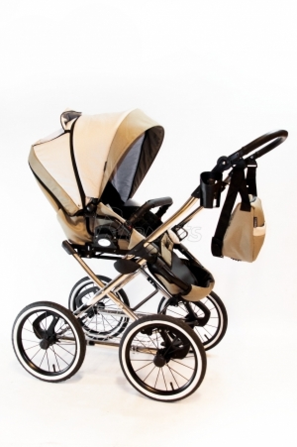 bērnu rati 2in1/3in1 FIRKON Vesta beige textile bēšs audums