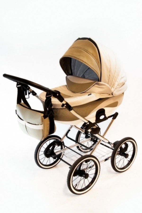 bērnu rati 2in1/3in1 FIRKON Vesta beige textile bēšs audums