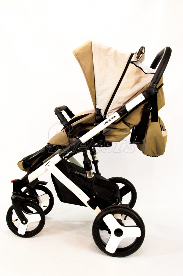 bērnu rati 2in1/3in1 FIRKON Vesta beige textile bēšs audums