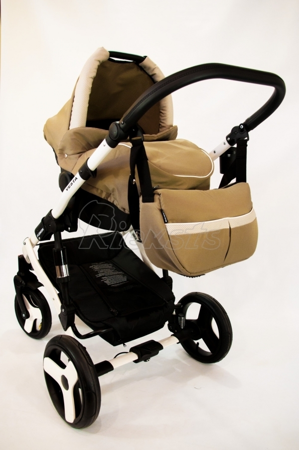 bērnu rati 2in1/3in1 FIRKON Vesta beige textile bēšs audums
