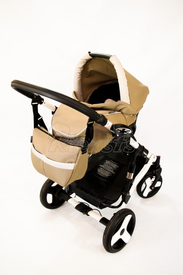 bērnu rati 2in1/3in1 FIRKON Vesta beige textile bēšs audums