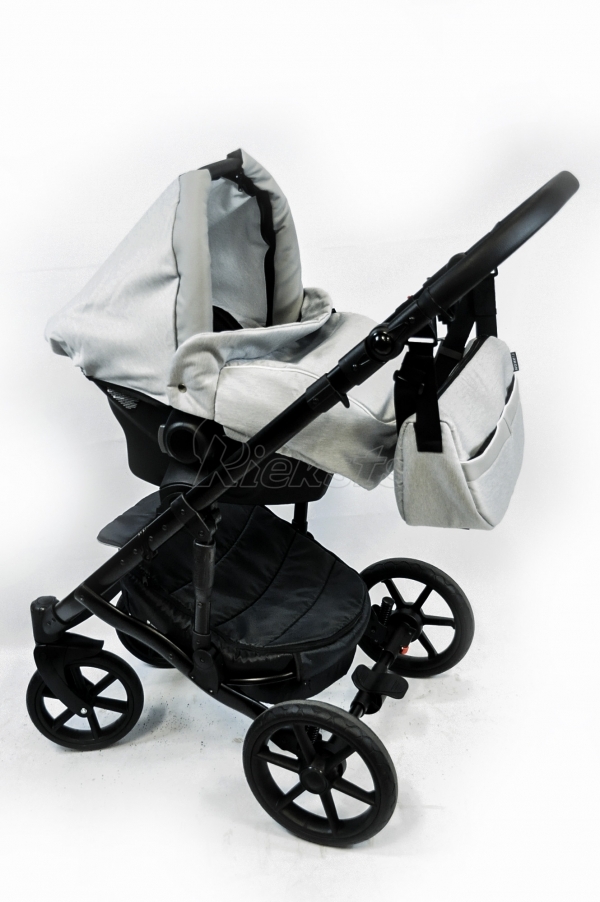bērnu rati 2in1/3in1 FIRKON Leatherette grey eco