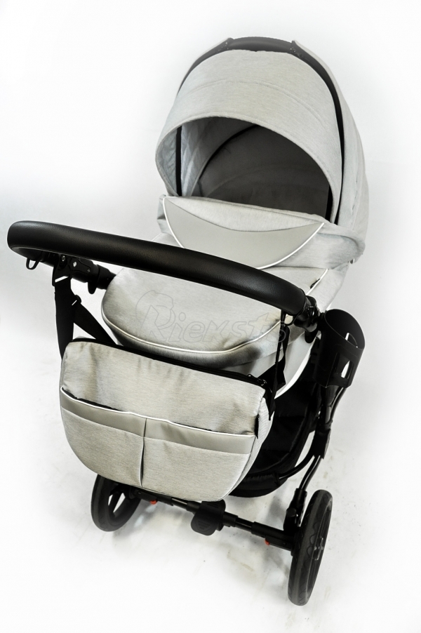 bērnu rati 2in1/3in1 FIRKON Leatherette grey eco