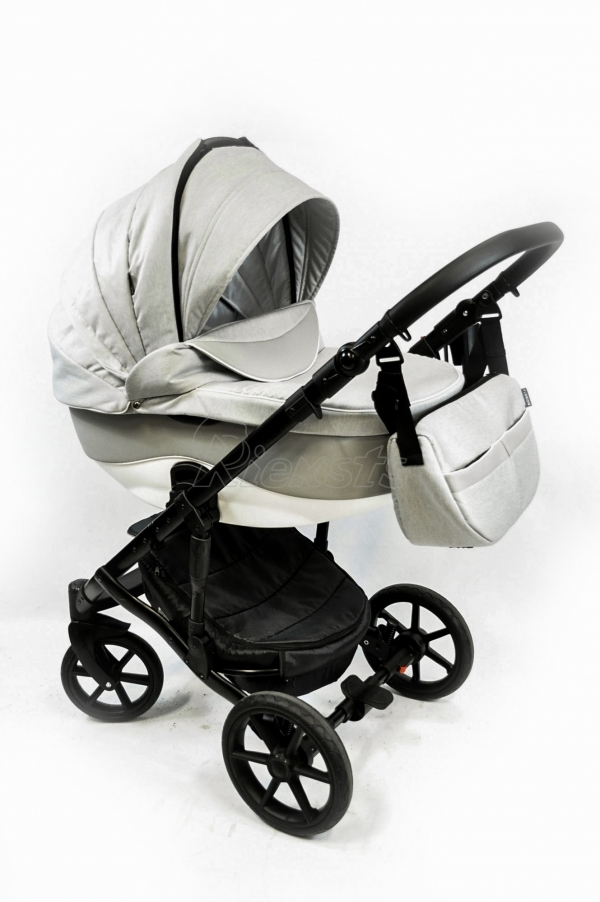 bērnu rati 2in1/3in1 FIRKON Leatherette grey eco