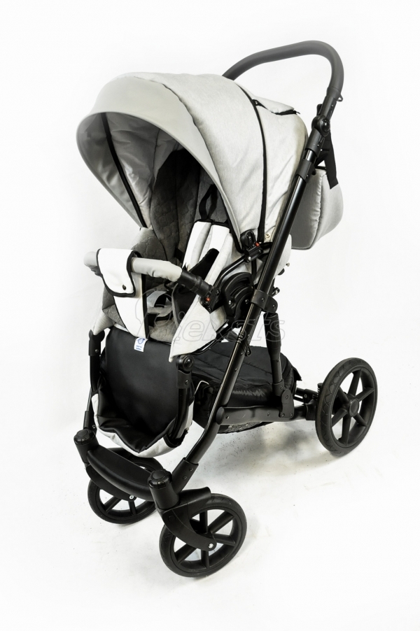 bērnu rati 2in1/3in1 FIRKON Leatherette grey eco