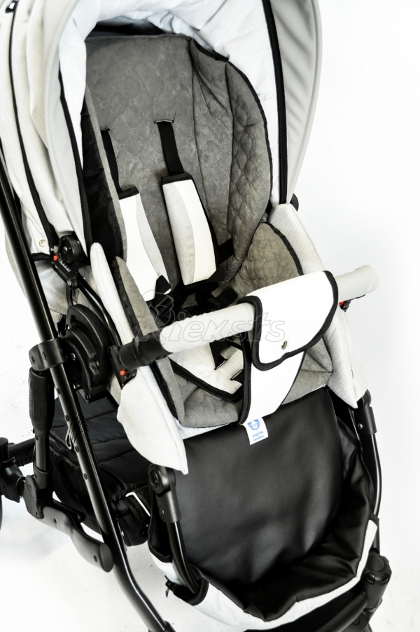 bērnu rati 2in1/3in1 FIRKON Leatherette grey eco