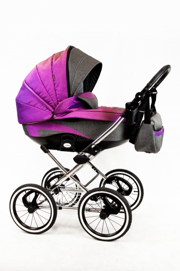 bērnu rati 2in1/3in1 FIRKON Vesta Violet color audums