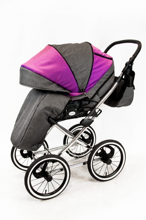 bērnu rati 2in1/3in1 FIRKON Vesta Violet color audums